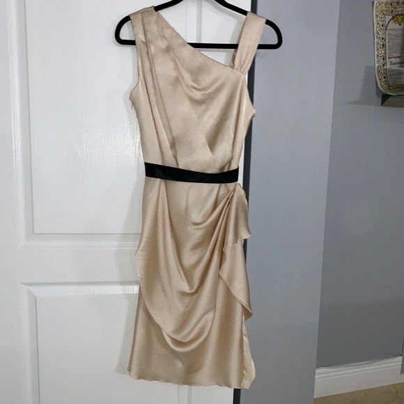 Donna Morgan Ivory Classic drape goddess dress - Picture 2 of 8